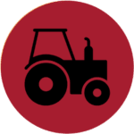 A black tractor icon within a red circle promoting the Washington Soil Health Initiative.