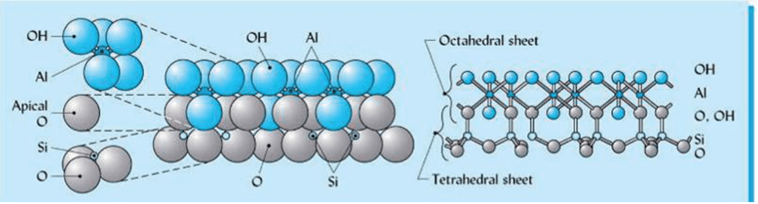 a graphic representation of clay structure.