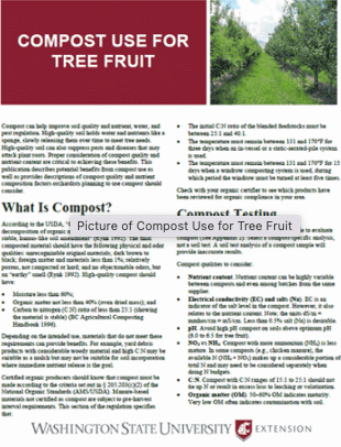 Compost use for tree fruit.