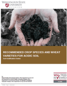 Recommended crop species and wheat varieties for aic soil.