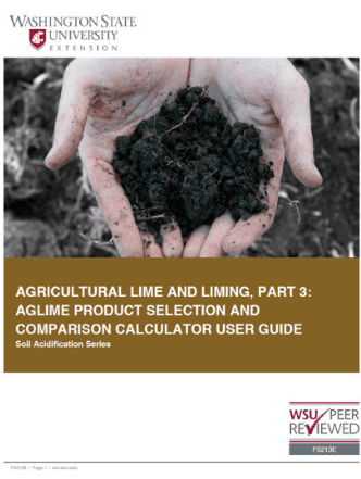 Agricultural lime and liming part 3 - ag lime and liming product selection and comparison calculator user guide.