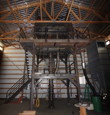 The Gady’s gasifier for converting low-density materials, such as straw and grass seed cleanings, into syngas and biochar.