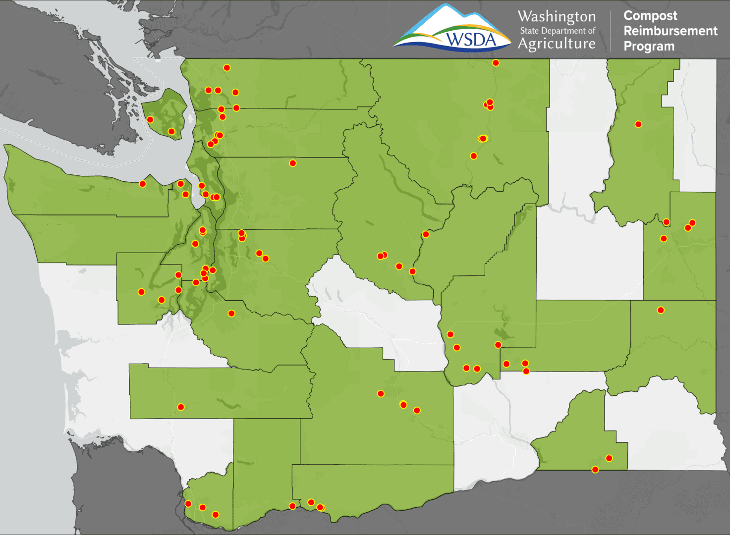 a map with counties colored.